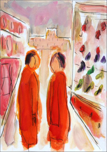 Peinture intitulée "Shop1" par Jean Mirre, Œuvre d'art originale, Huile