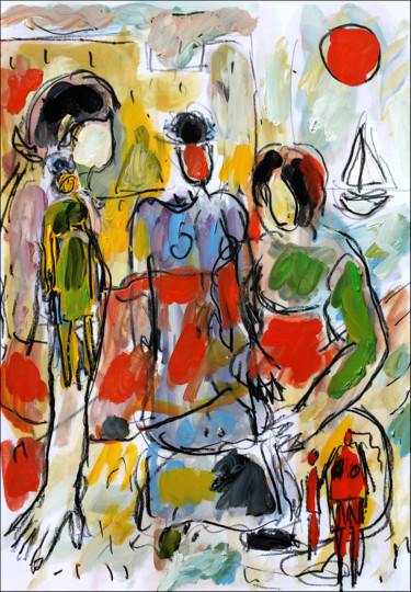Pintura titulada "Truce" por Jean Mirre, Obra de arte original, Oleo