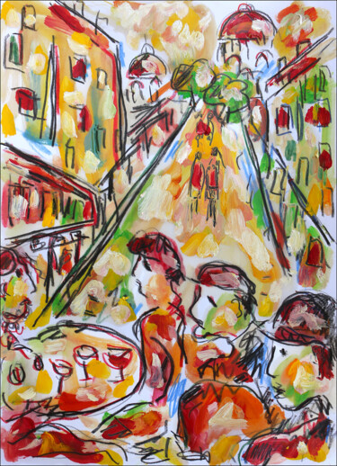 绘画 标题为“Le Paris de Carco” 由Jean Mirre, 原创艺术品, 油