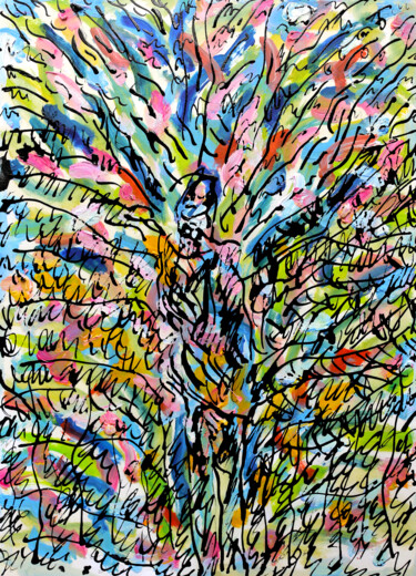 Malerei mit dem Titel "Tous des arbres" von Jean Mirre, Original-Kunstwerk, Tinte