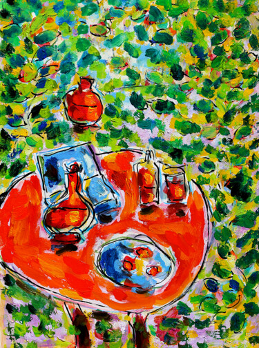 「Diabolo fraise」というタイトルの絵画 Jean Mirreによって, オリジナルのアートワーク, オイル