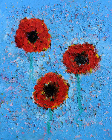 Картина под названием "Cattleyas" - Jean Mirre, Подлинное произведение искусства, Масло Установлен на Деревянная рама для но…
