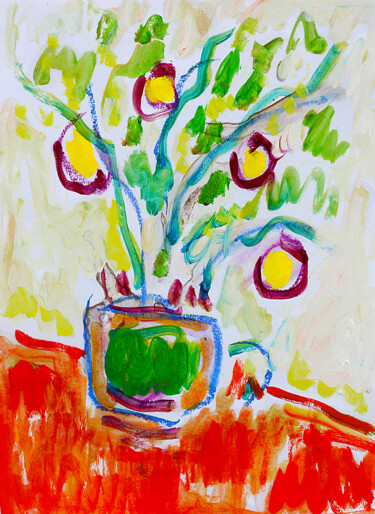 Schilderij getiteld "Bouquet pastel" door Jean Mirre, Origineel Kunstwerk, Olie