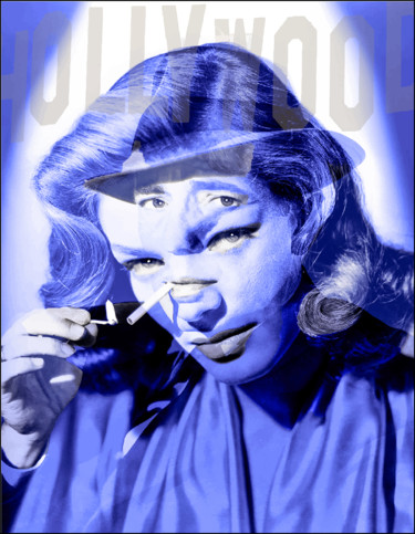 Digital Arts με τίτλο "Bacall and Bogart" από Jean Mirre, Αυθεντικά έργα τέχνης, Κολάζ