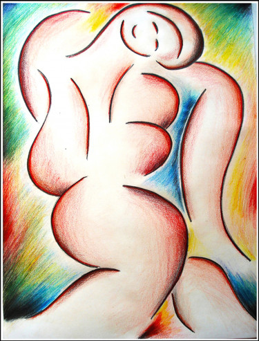 "abstract woman 1" başlıklı Tablo Jean Mirre tarafından, Orijinal sanat
