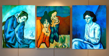 Peinture intitulée "Triptyque Picasso (…" par Jean Mirre, Œuvre d'art originale