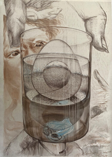 Drawing titled "The fourth dimension" by Jeanna Dart Kucherenko, Original Artwork, Ink