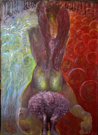 绘画 标题为“Adoration of the Ma…” 由Jeanna Dart Kucherenko, 原创艺术品, 油 安装在木质担架架上