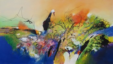 제목이 "REF 15-21 - Composi…"인 미술작품 Jeanne로, 원작, 아크릴 나무 들것 프레임에 장착됨