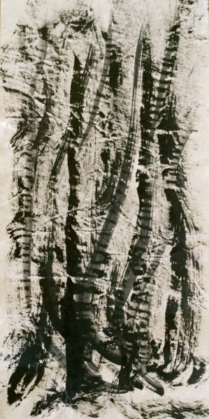 Malerei mit dem Titel "LA MUSIQUE DES BAMB…" von Jeannette Allary, Original-Kunstwerk, Tinte