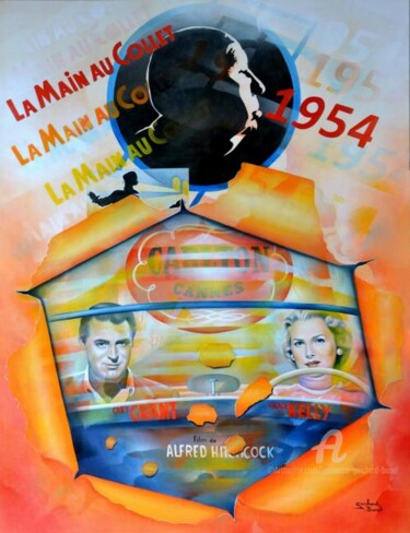 Painting titled "la main au collet" by Jeannette Guichard-Bunel, Original Artwork, Other