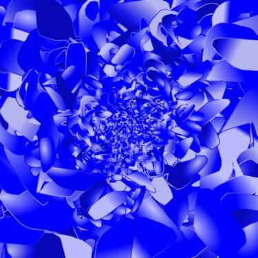 Arte digitale intitolato "Blue Flower Petals…" da Jeb Gaither, Opera d'arte originale, Lavoro digitale 2D
