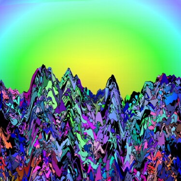 Artes digitais intitulada "Exoplanet Sunrise #…" por Jeb Gaither, Obras de arte originais, Trabalho Digital 2D