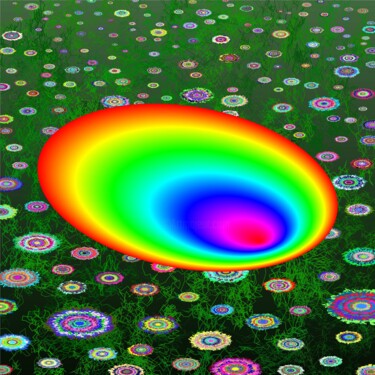 제목이 "Rainbow Pool #1835"인 디지털 아트 Jeb Gaither로, 원작, 2D 디지털 작업