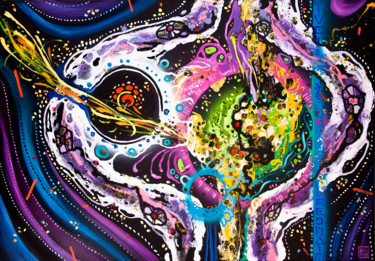 Painting titled "Universe 18-425" by Jakub Jecminek, Original Artwork, Acrylic