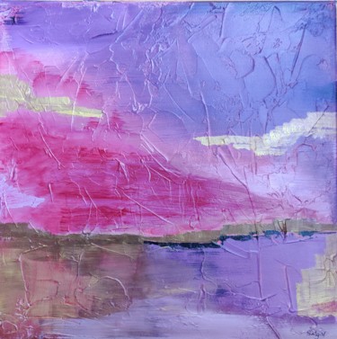 Painting titled "Paysage abstrait, m…" by Salgar, Original Artwork, Acrylic