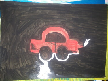 Painting titled "Carro de vitória." by Jedaylson Rodrigues, Original Artwork, Chalk