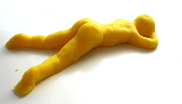 Rzeźba zatytułowany „Femme jaune” autorstwa Jeff, Oryginalna praca