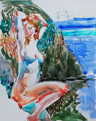 Peinture intitulée "Favorite Place" par Jelena Djokic, Œuvre d'art originale, Aquarelle