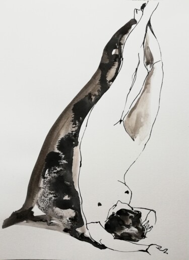 제목이 "Nude VII"인 그림 Jelena Djokic로, 원작, 잉크
