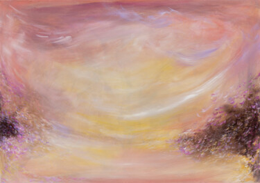 Malarstwo zatytułowany „Ballad of the wind” autorstwa Jennifer Baker, Oryginalna praca, Olej Zamontowany na Drewniana rama n…