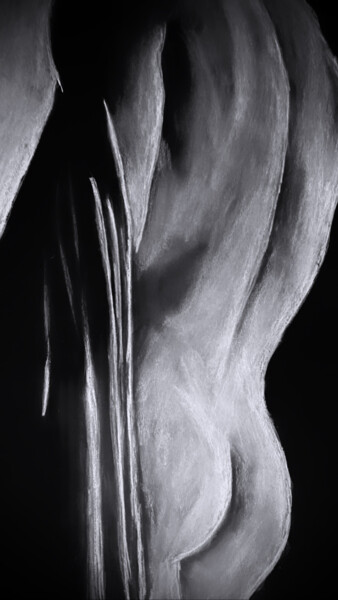 Dessin intitulée "Nudité masculine" par Jennifer Jane, Œuvre d'art originale, Crayon