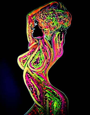 Malerei mit dem Titel "Body painting 5" von Jennifer Jane, Original-Kunstwerk, Acryl