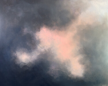 Картина под названием "Through The Storm" - Jennifer Morris, Подлинное произведение искусства, Акрил Установлен на Деревянна…