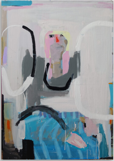 Schilderij getiteld "PORTRAIT OF A WOMAN…" door Jenny Gorokhova, Origineel Kunstwerk, Acryl