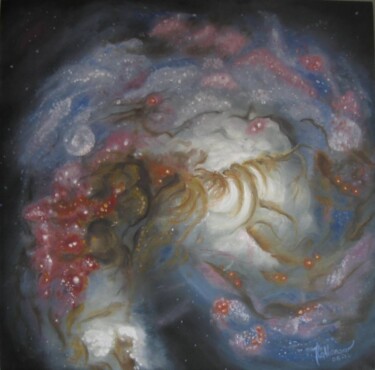 Painting titled "Nebula" by Jenny Kollenaar, Original Artwork, Oil