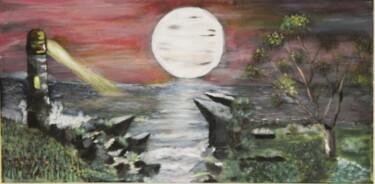 Peinture intitulée "instant de lune" par Jérémy Bonnefoy, Œuvre d'art originale, Acrylique