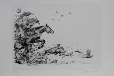Arts numériques intitulée "Reproduction signée…" par Jérémy Piquet, Œuvre d'art originale, Travail numérique 2D Monté sur Ca…