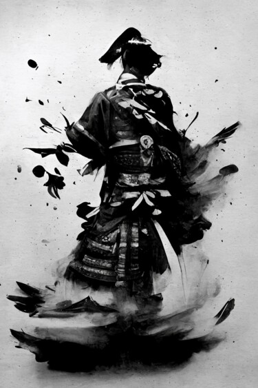 数字艺术 标题为“Samurai III” 由Jerhus, 原创艺术品, 数字油画