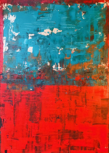 Peinture intitulée "Red" par Jerod., Œuvre d'art originale, Acrylique