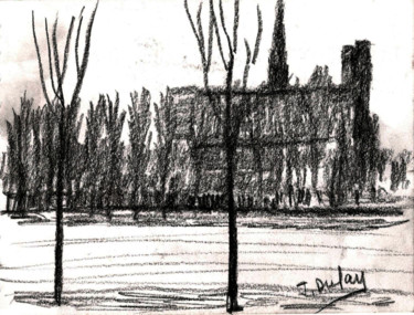 Drawing titled "amiens-cathedrale-p…" by Jérôme Dufay, Original Artwork, Pencil