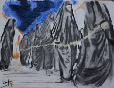 「femmes-esclaves-enc…」というタイトルの描画 Jérôme Dufayによって, オリジナルのアートワーク, パステル