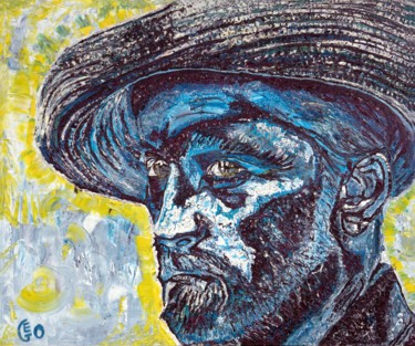 Malerei mit dem Titel "Kirk Douglas as Vin…" von Jerome Labrunerie (GEO), Original-Kunstwerk, Öl Auf Keilrahmen aus Holz mon…