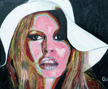 Картина под названием "Brigitte Bardot" - Jerome Labrunerie (GEO), Подлинное произведение искусства, Масло Установлен на Дер…