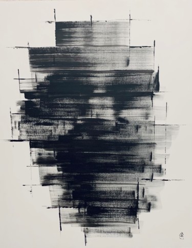 Картина под названием "Interference X" - Jérôme Royer, Подлинное произведение искусства, Акрил Установлен на Деревянная рама…