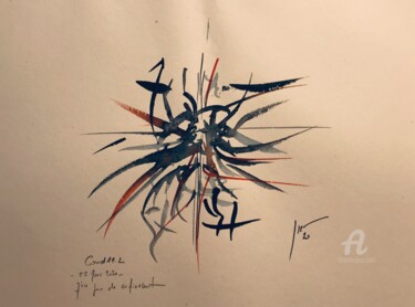 Рисунок под названием "COVID19-2" - Jérôme Schreiber, Подлинное произведение искусства, Чернила