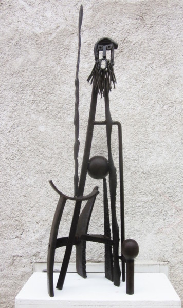 Sculptuur getiteld "Don Quichotte" door Jérôme Danikowski, Origineel Kunstwerk, Metalen