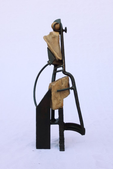 Rzeźba zatytułowany „Bouteille cubiste” autorstwa Jérôme Danikowski, Oryginalna praca, Metale