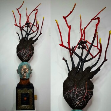 Sculpture titled ""YOUR HEART TOOK RO…" by Jerome Valbuena, Original Artwork, Bronze