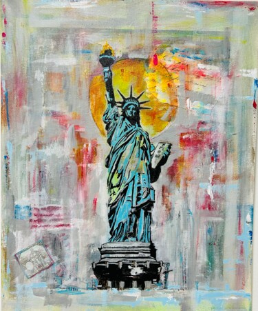 绘画 标题为“Libertad” 由Jerónimo Diaz, 原创艺术品, 丙烯 安装在木质担架架上
