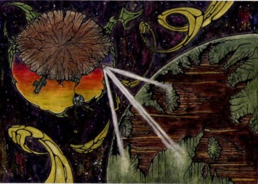 Pintura titulada "Extranos Mundos" por Jeronimo Sebastian Gilberto, Obra de arte original, Tinta