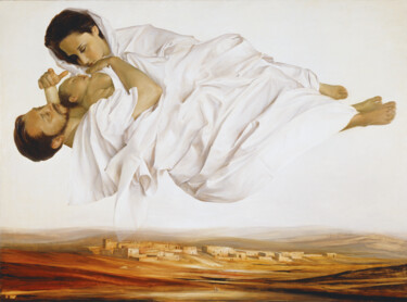 Pintura intitulada "Riposo durante la f…" por Gustavo Palumbo (Jervé), Obras de arte originais, Óleo Montado em Painel de ma…