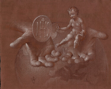 「Eucarestia」というタイトルの描画 Gustavo Palumbo (Jervé)によって, オリジナルのアートワーク, パステル