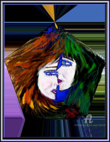 Digital Arts με τίτλο ""Secret of night "" από Jess Wayar, Αυθεντικά έργα τέχνης, Ψηφιακή ζωγραφική