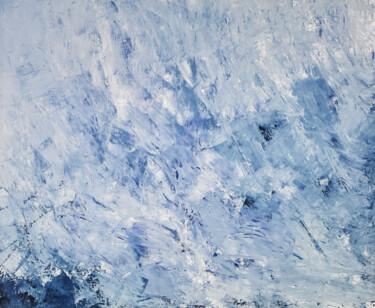 Painting titled "Artic n°1" by Jessica Gobin, Original Artwork, Oil Mounted on Wood Stretcher frame