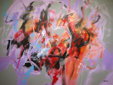 Malerei mit dem Titel "Rollercoaster Ride" von Jessica Hendrickx, Original-Kunstwerk, Acryl